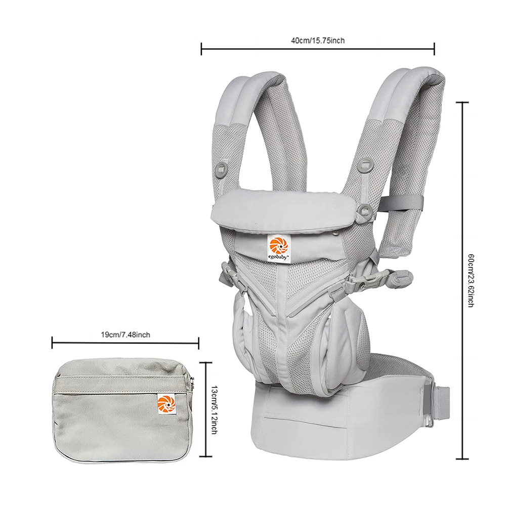 Egobaby Omini 360 — переноска-кенгуру с дышащей сеткой, подходит для младенцев и маленьких детей, с функцией поддержки талии, подходит для детей 0–48 месяцев и способностью 7-45 фунтов.