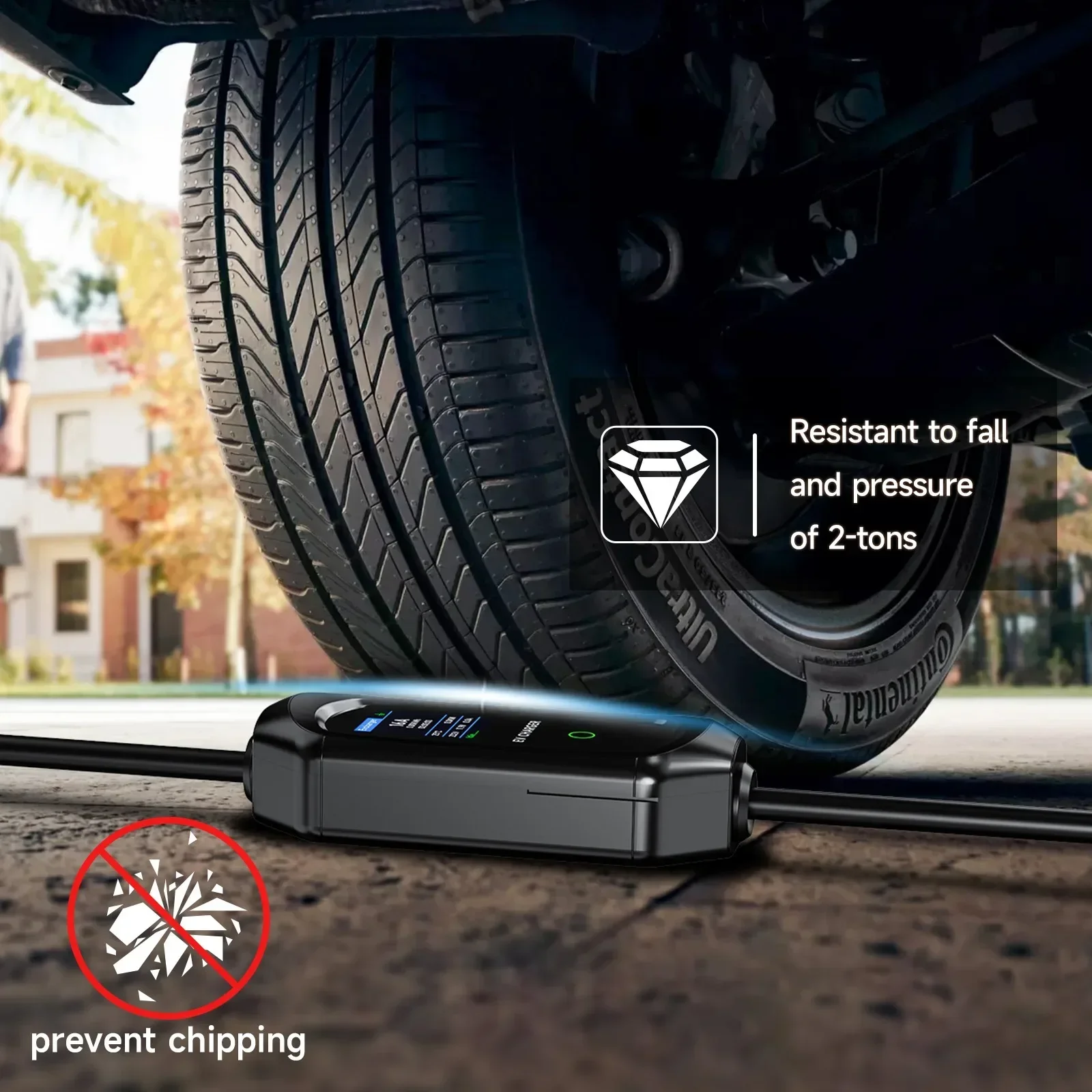 AFEEV 3,5/7KW cargador EV portátil Type2 IEC62196-2 cargador de coche eléctrico 16A EVSE Cable de carga rápida WiFi aplicación Bluetooth Control