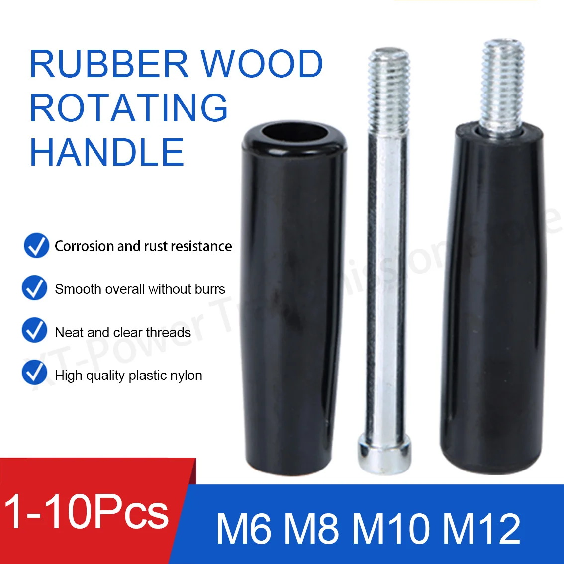 1-10 шт. M6M8M10M12 бакелитовая вращающаяся ручка съемный стержень фрезерный станок через отверстие резьбовой стержень станок пластиковая ручка