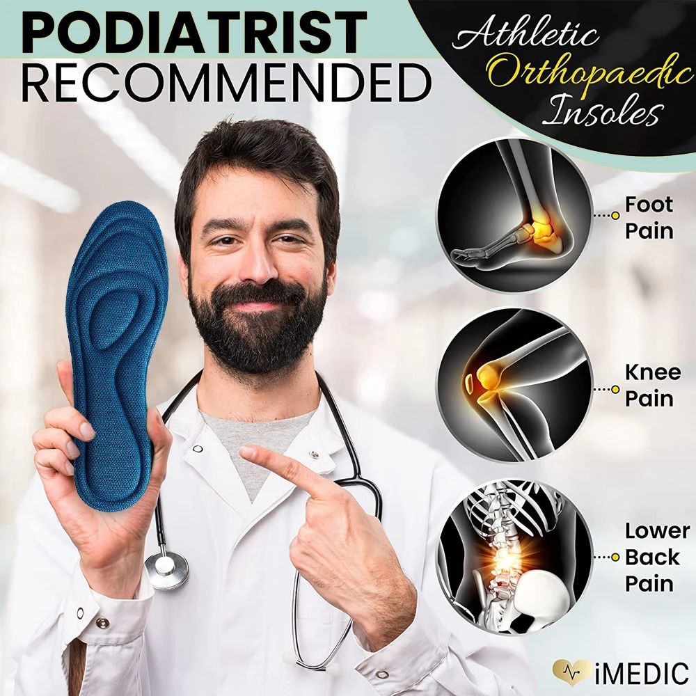 Palmilhas Nano Antibacterianas Massagem de Rebote Ultra-macio, Absorção de Suor e Absorção de Choques para Conforto