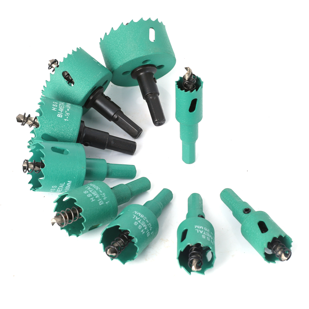 HSS Stahl Bohren Lochsäge Bohrer Cutter Bi-Metall für Aluminium Eisen Edelstahl DIY Holzschneider Bohrer Bits 1 Stück 16-200 mm