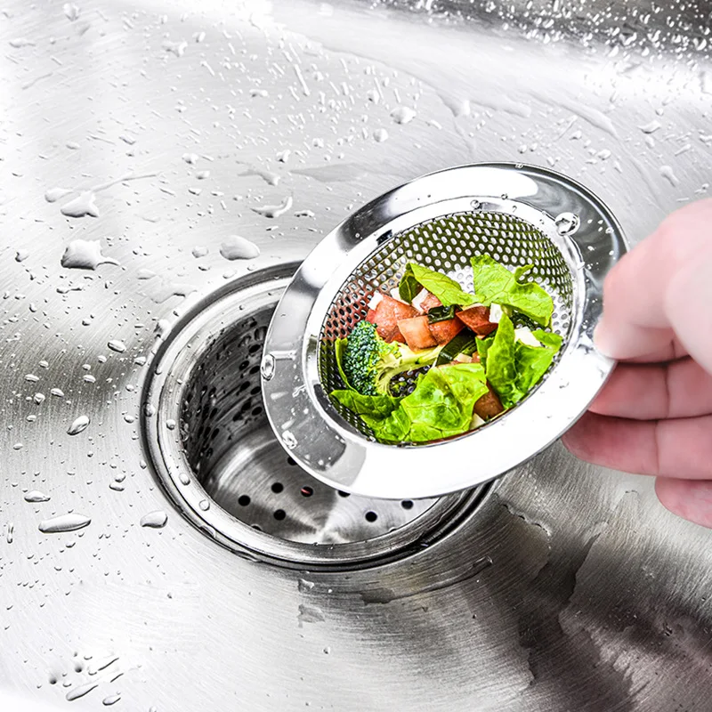 Stainless Steel Floor Drain Strainers Covers Kitchen Sink Filter Hair Stopper Mesh Basket Screen Catcher Bathroom Accessories