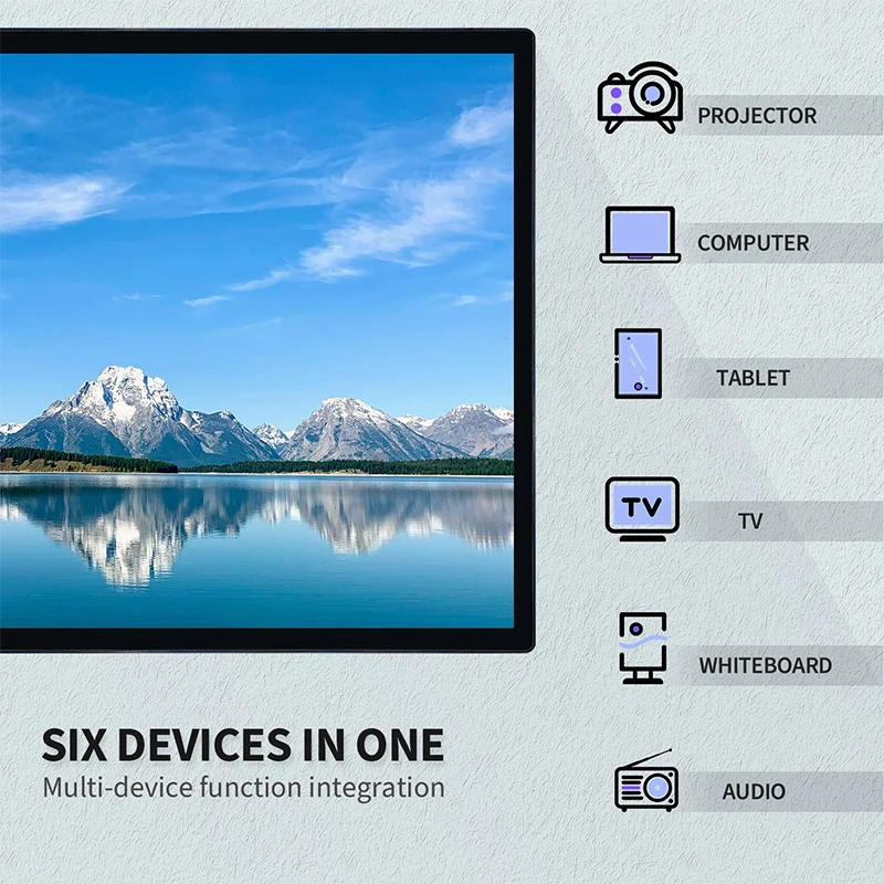 43 55 65 Inch TouchScreen Monitor Online Teaching Smart Board All In One Pc Digital Electronic Interactive Whiteboard