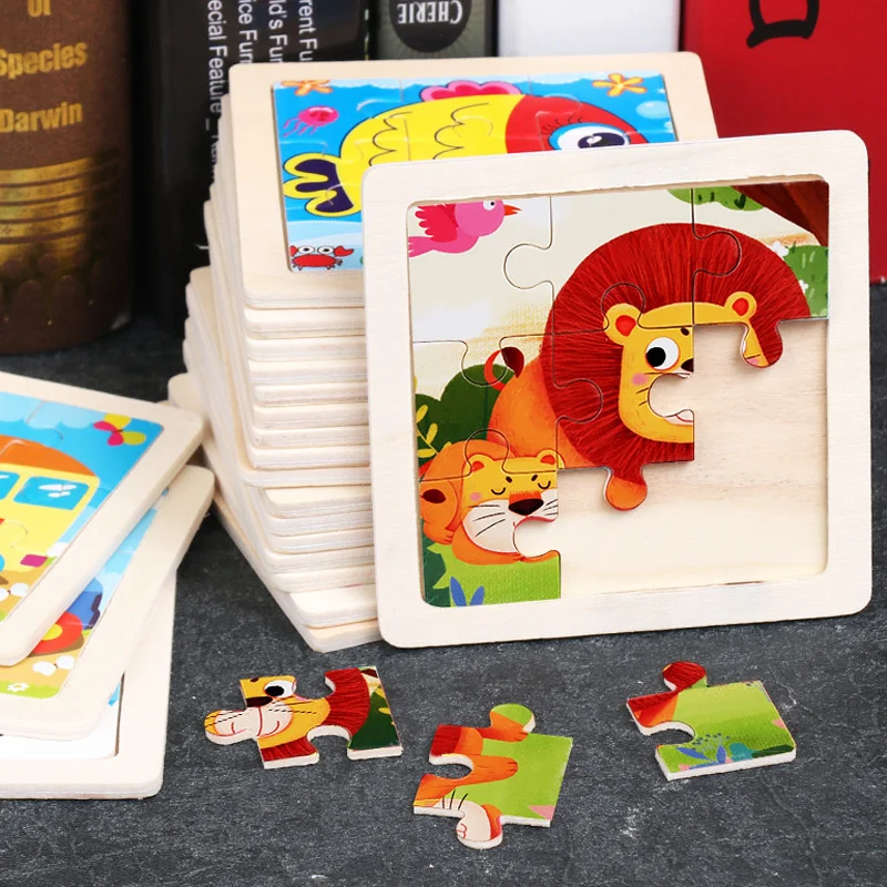 Đồ Chơi Cho Bé 3D Đồ Chơi Xếp Hình Bằng Gỗ 11X11Cm Hoạt Hình Hình Xe Ghép Hình Gỗ Xếp Hình Đồ Chơi Giáo Dục Montessori Đồ Chơi trẻ Em