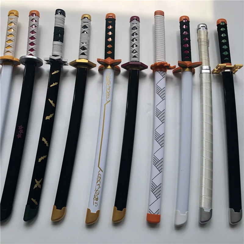 Kimetsu Không Yaiba Thanh Kiếm Vũ Khí Demon Slayer Tomioka Giyuu Kamado Tanjirou Cosplay Thanh Kiếm Ninja Dao Gỗ Vũ Khí Chống Đỡ 80Cm