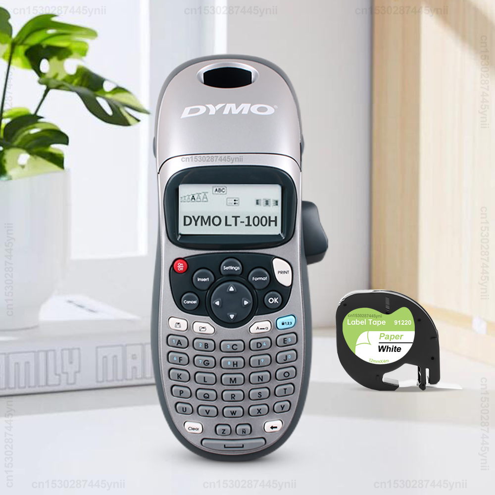 Tragbarer Etikettendrucker Dymo LT100H LT-100H selbstklebender Etikettendrucker, Handheld-Schreibmaschine mit LetraTag LT Etikettenband