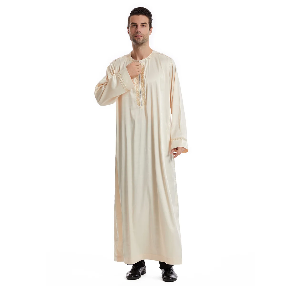 男性用の長いイスラム教徒のドレス,jubba thobe,イスラムのラマダン,サウジカフタン,アバヤ,ドバイ,アラブ,eid,2022