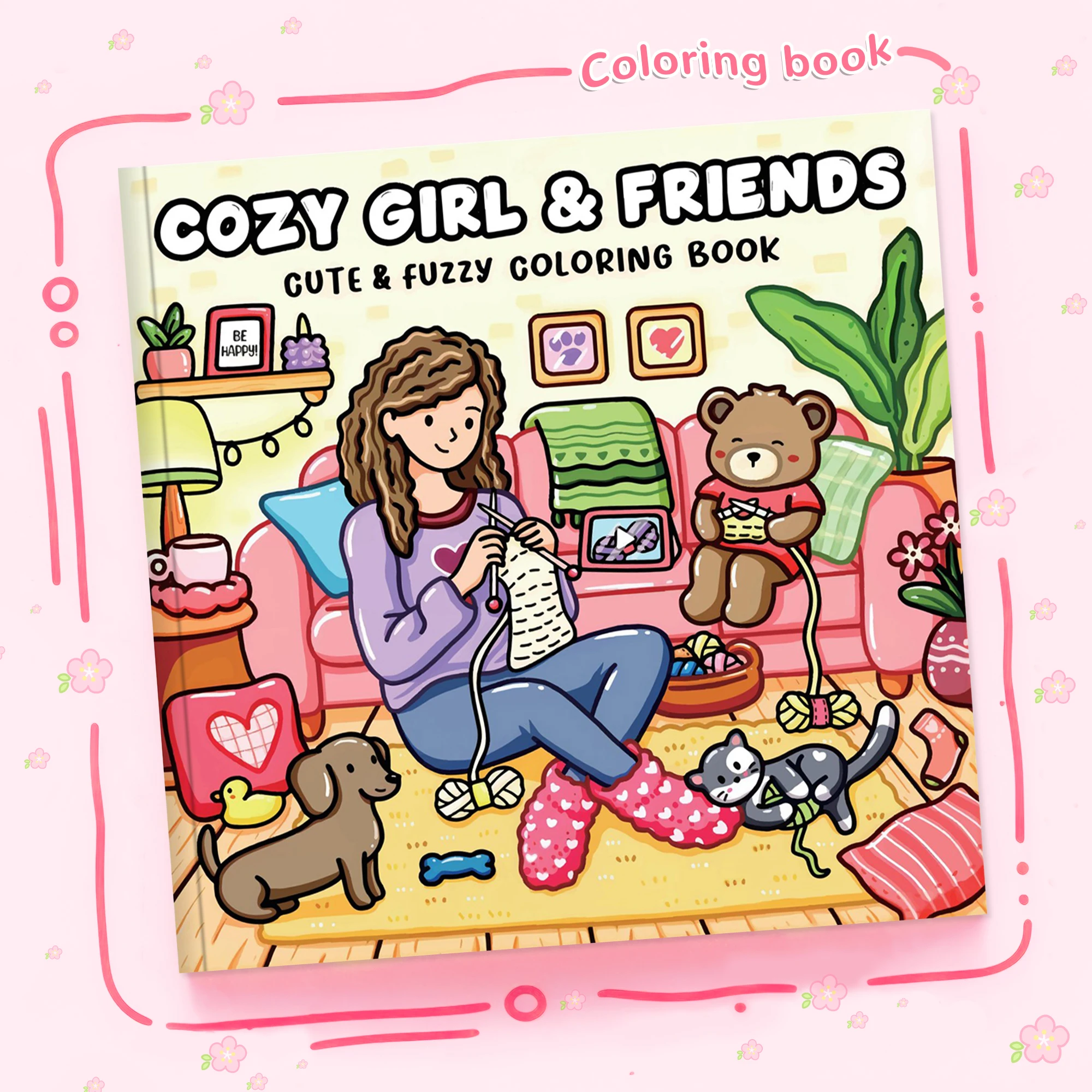 การผ่อนคลายและการบีบอัดสําหรับผู้ใหญ่ 46 หน้า """"Fuzzy Friends"" สมุดระบายสี" รูปแบบสัตว์น้อยน่ารัก เหมาะสําหรับผู้ใหญ่ สันทนาการและความบันเทิง วัยรุ่น กระตุ้นความคิดสร้างสรรค์ ของขวัญสร้างสรรค์ ขับพลัน ของขวัญวันเกิดของเพื่อน