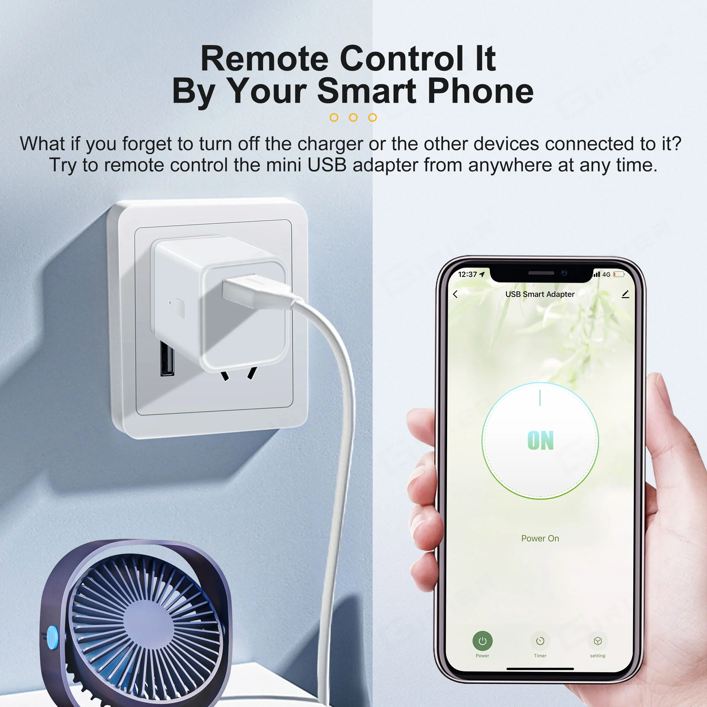 GIRIER Tuya Smart Micro USB adaptador interruptor 5V WiFi Mini USB adaptador de corriente funciona con Alexa Google Home asistente para hogar inteligente