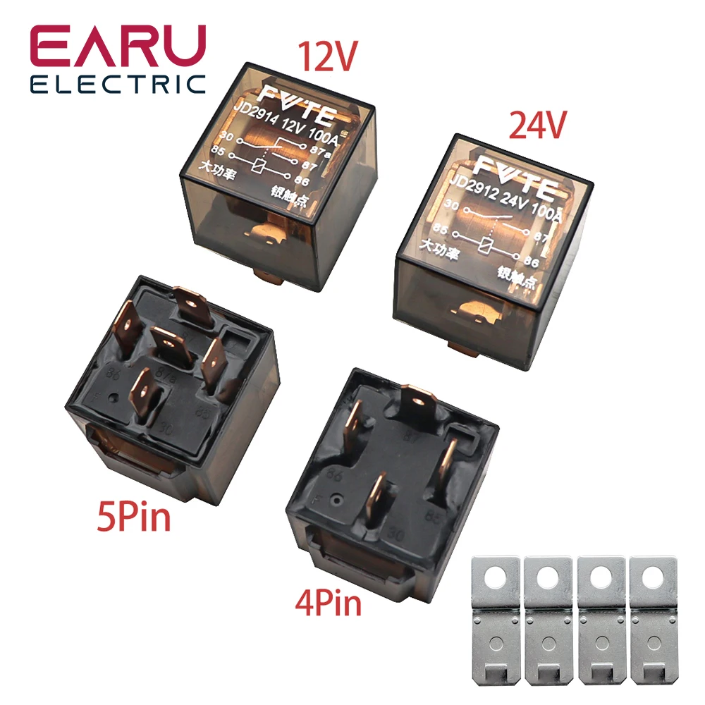 1 cái Chống Nước Ô Tô Relay 12V 100A 5Pin SPDT Xe Điều Khiển Thiết Bị Xe Rơ Le DC 24V Dung Lượng Cao chuyển mạch