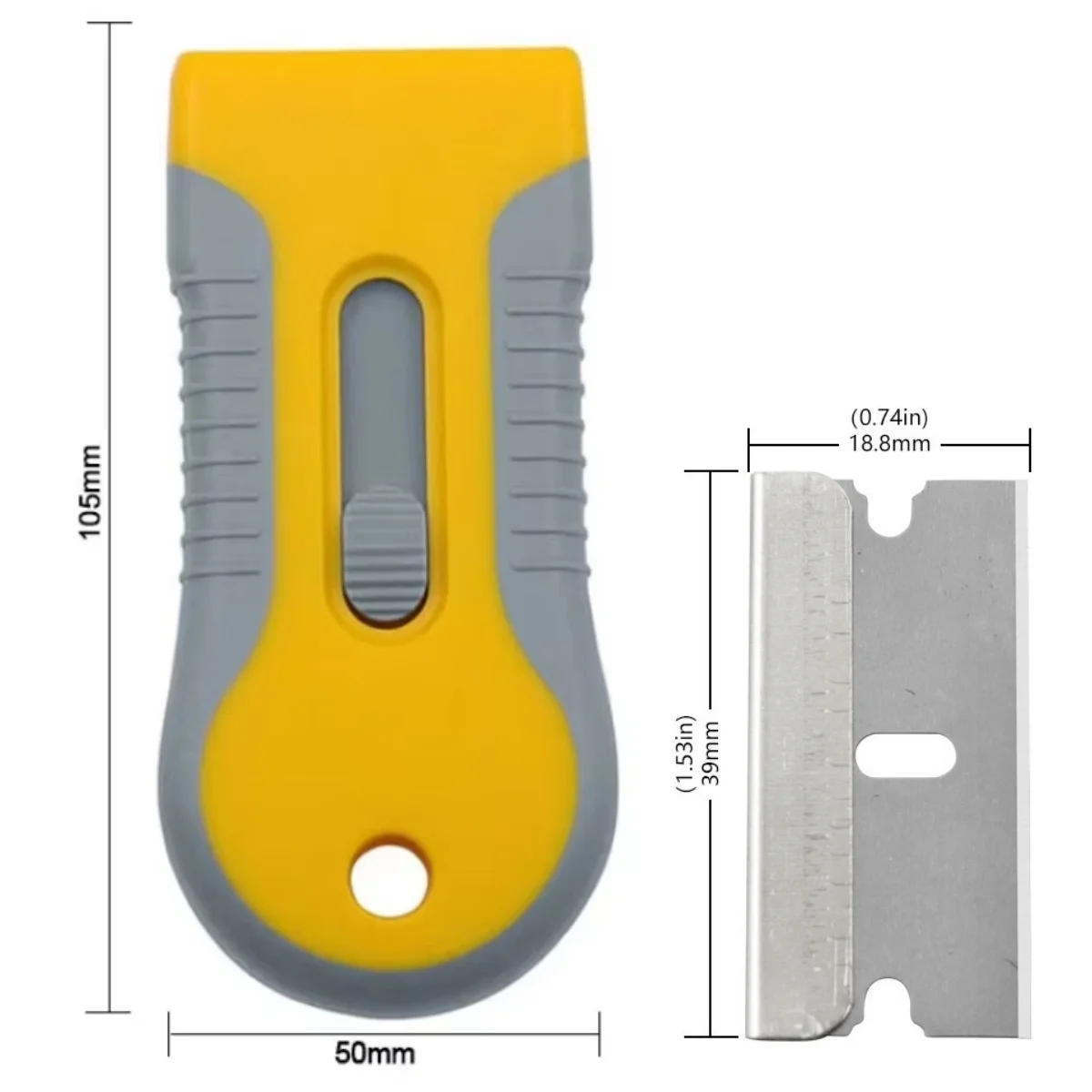 Scraper Blade Tool or 5pcs Blades, Retractable Paint Stripping Cleaning Tool for Removing Paint From Label Stickers Decals Glass