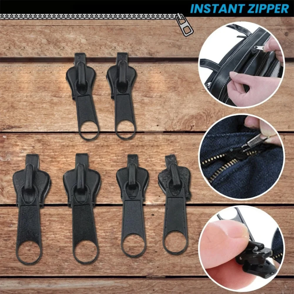 Universal Instant Fix Zipper Repair Kit, Substituição Zip Slider, Dentes Resgate, Costura Saco De Roupas, Zippers Ferramenta Acessórios, 3 Tamanhos