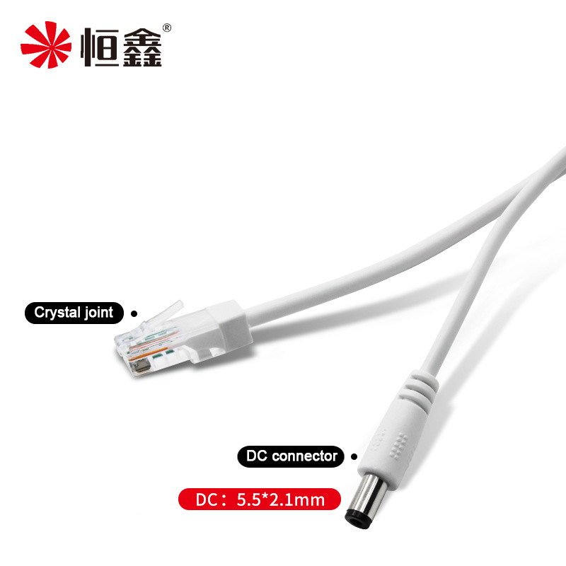 Divisor poe 48v para 12v, à prova d'água, com adaptador de vídeo e alimentação, módulo de alimentação, injetor para extensor de câmera ip
