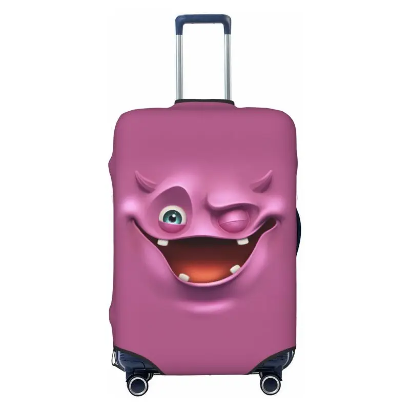 Expressão engraçada grosso elástico bagagem capa protetora com zíper terno para saco mala cobre carrinho capa de viagem