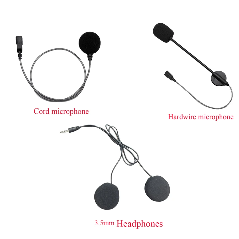 Для мотоциклетного шлема Cardo Freecom/spirit, Bluetooth-домофон, мягкий проводной микрофон, жесткий проводной микрофон и динамик 3,5 мм, 40 мм