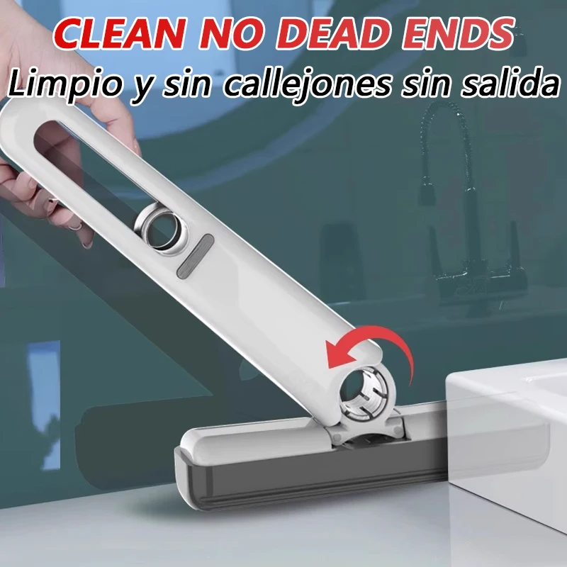 Mini Mop Zelf Knijp Mop Krachtig Opvouwbaar Huishoudelijk Schoon Gereedschap Geen Handwas Sterke Absorberende Mop voor Badkamer Keuken Desktop