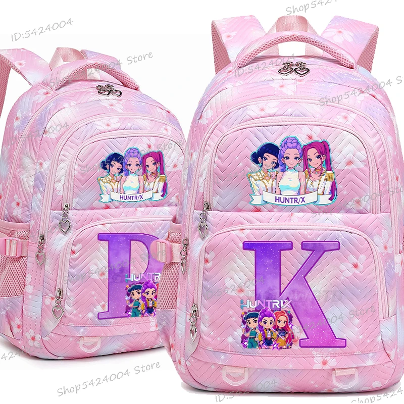 Nuevos personajes de películas, bolso de hombro con alfabeto A-Z, dibujos animados para estudiantes, personajes de películas de Anime, mochilas escolares, mochila para niños y niñas