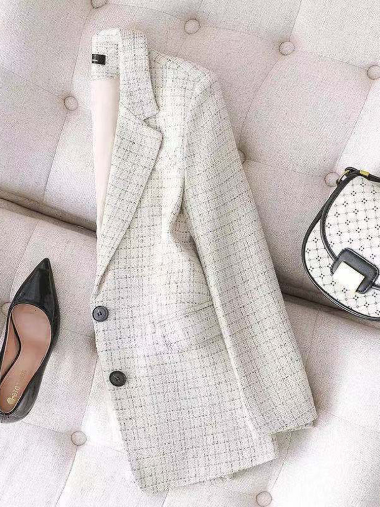 Neue Plaid Blazer Mode Jacke Frauen Frühling Herbst Langarm lässig elegant Büro klassisch schick Temperament Blazer