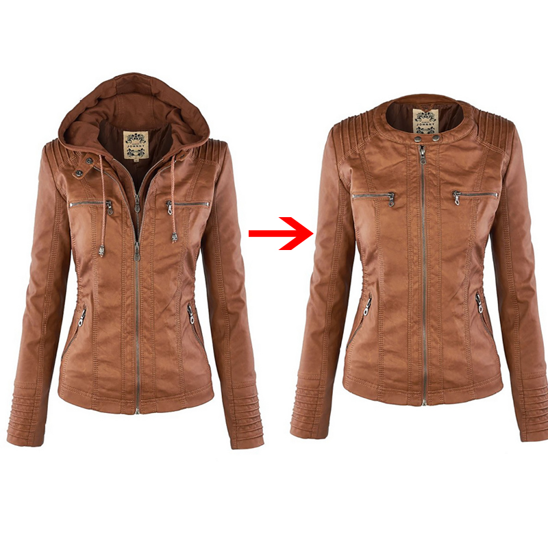 Zimowa kurtka ze sztucznej skóry Kobiety Casual Basic Coats 2022 Damskie kurtki podstawowe Wodoodporne wiatroodporne płaszcze Kobiety Ropa de Mujer