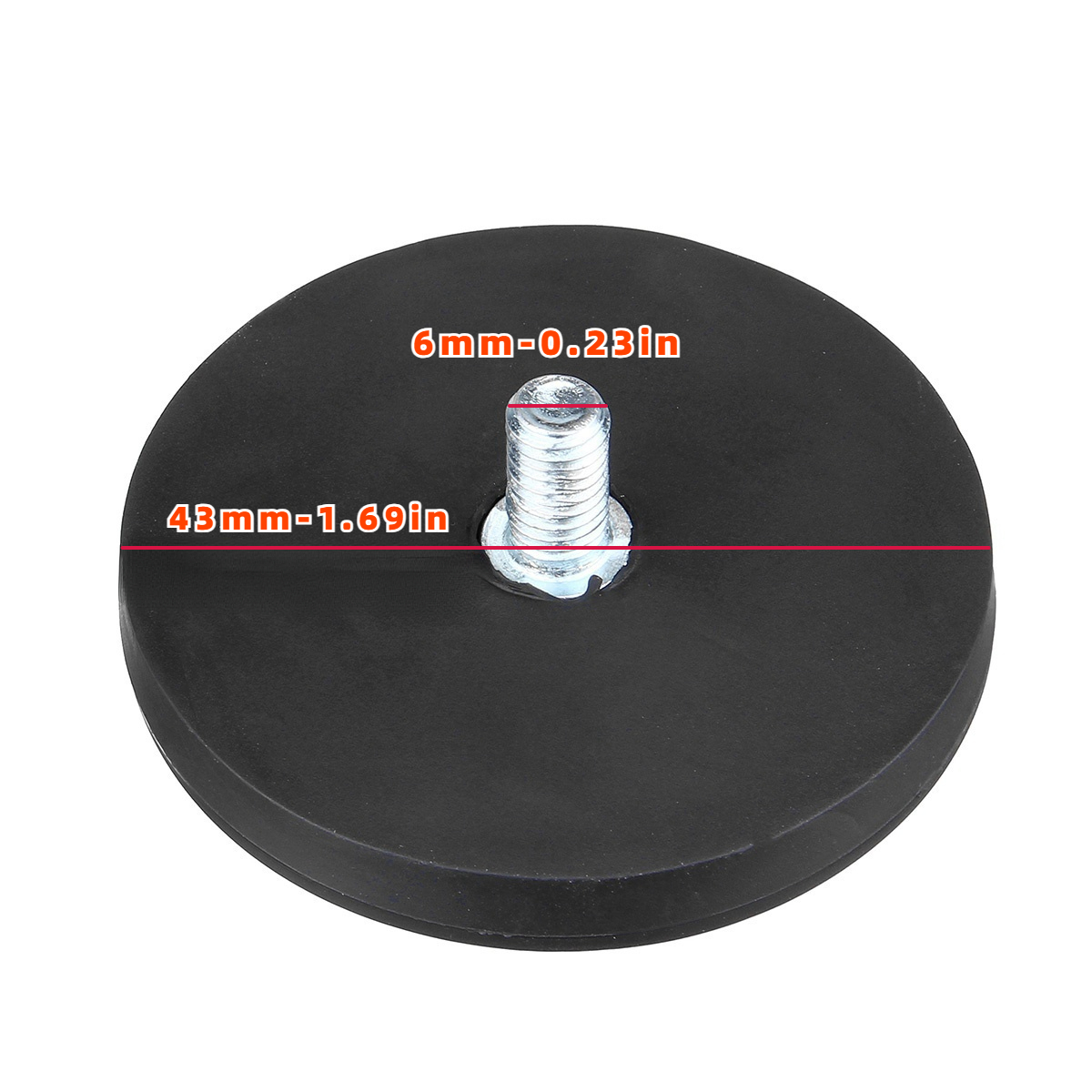 2PCS 43 มม.M6 Bolt ฐานแม่เหล็ก Mount Bracket CLAMP LED Work Light ผู้ถือบาร์ SUV Offroad