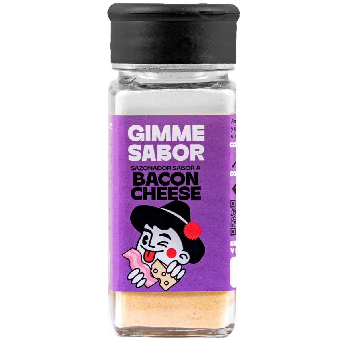 GIMME SABOR Sazonador vegetal sabor BACON Y QUESO, Sin glutamato ni alérgenos