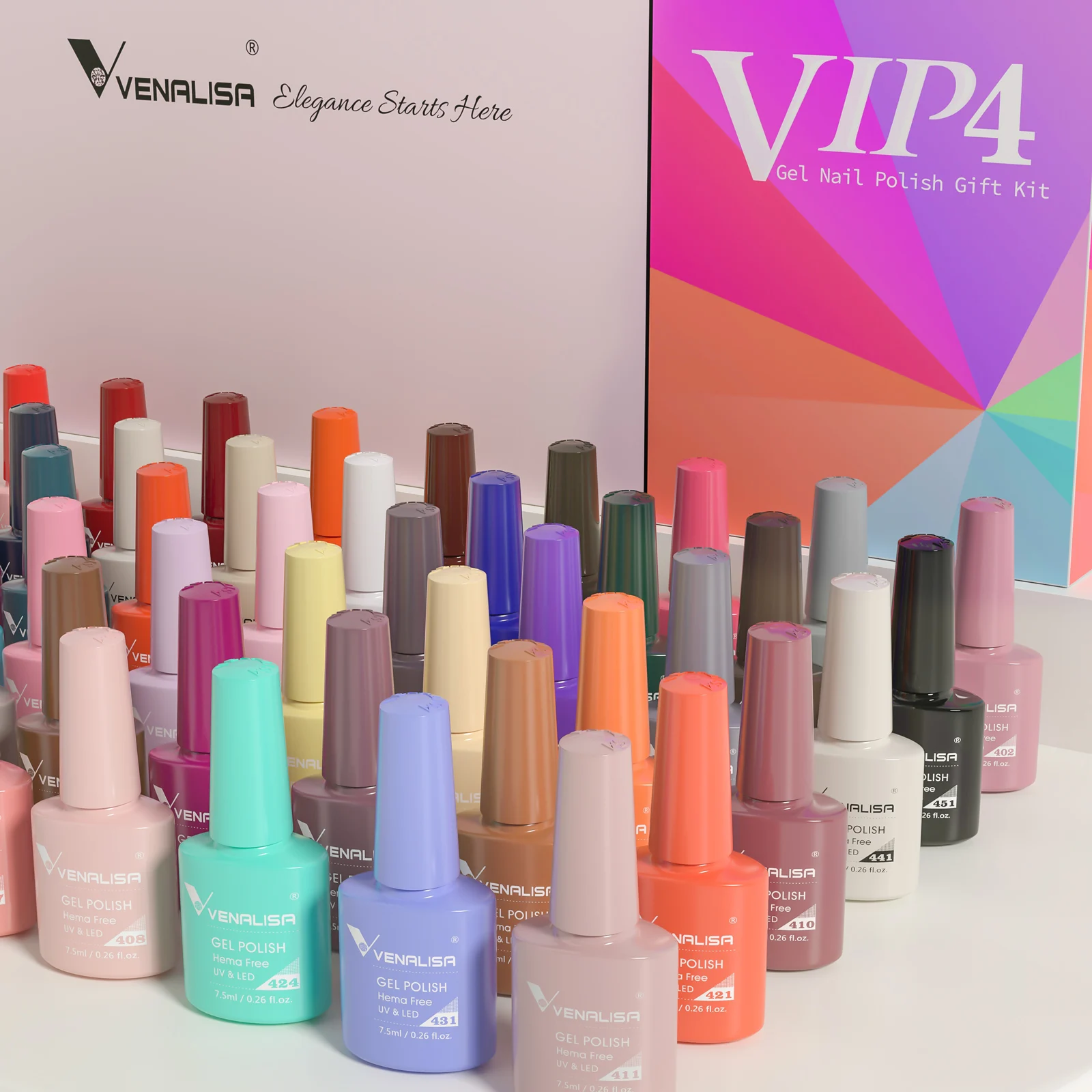 Venalisa VIP4 เล็บเจล 7.5ml ใหม่มาถึง Soak Off UV LED เจลเคลือบเงาเต็มรูปแบบ Super Texture งดงามเล็บ