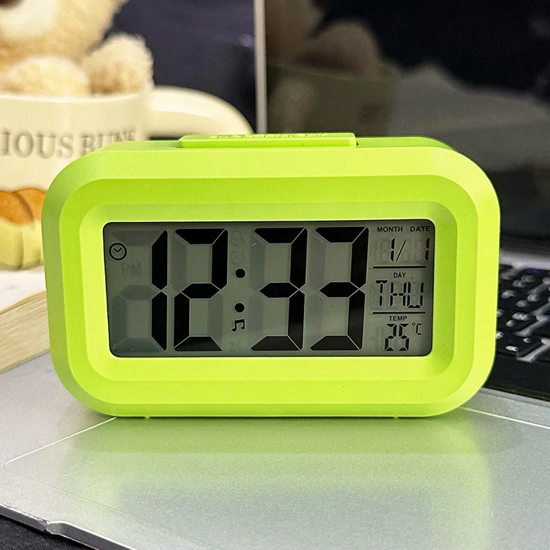 Small Digital Clock LED Digital Alarm Clock Children's Bedroom Clock Suitable for Room Bedside Table Clocks Home Decor Garden