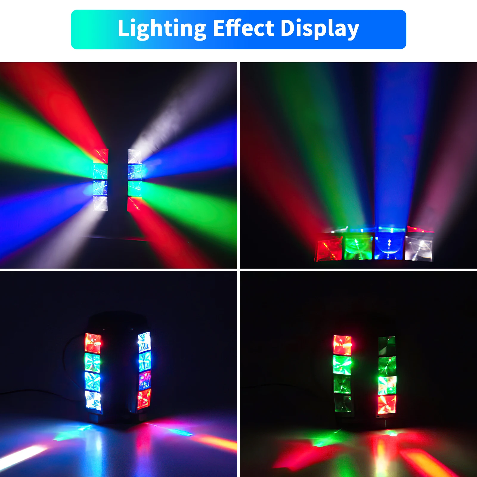 Datewink 80W Mini Spider Moving Head Lights RGBW LEDs Beam Stage Lighting Effect DMX512 For DJ Disco Party Show Wedding Karaoke