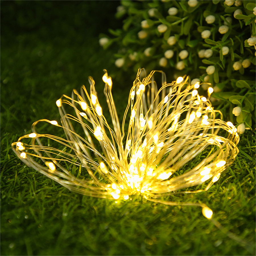 200 m 2000 LED Silber Draht Lichterkette Wasserdicht Stecker In Weihnachtsbaum Hängen Girlande Licht Outdoor Weihnachten String Licht