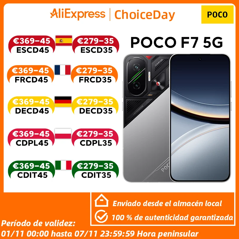 【Marchio+】POCO F7 5G Snapdragon ® Batteria 8s Gen 4 NFC 6500mAh 6,83" 1,5K AMOLED 50MP Fotocamera OIS 90W HypeCharge Smartphone