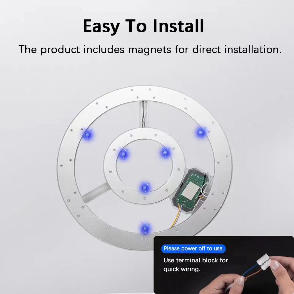Panel de luz LED, módulo de luz LED de techo de 220V-240V, 24W-120W, tablero de luz LED de repuesto de anillo redondo para iluminación de techo interior
