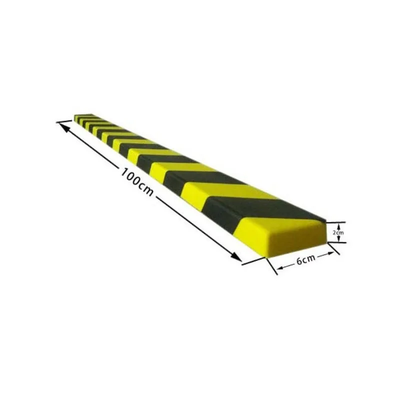 KOOJN PU Foam nero giallo avvertimento poliuretano striscia protettiva autoadesiva parcheggio striscia Anti-collisione angolo domestico