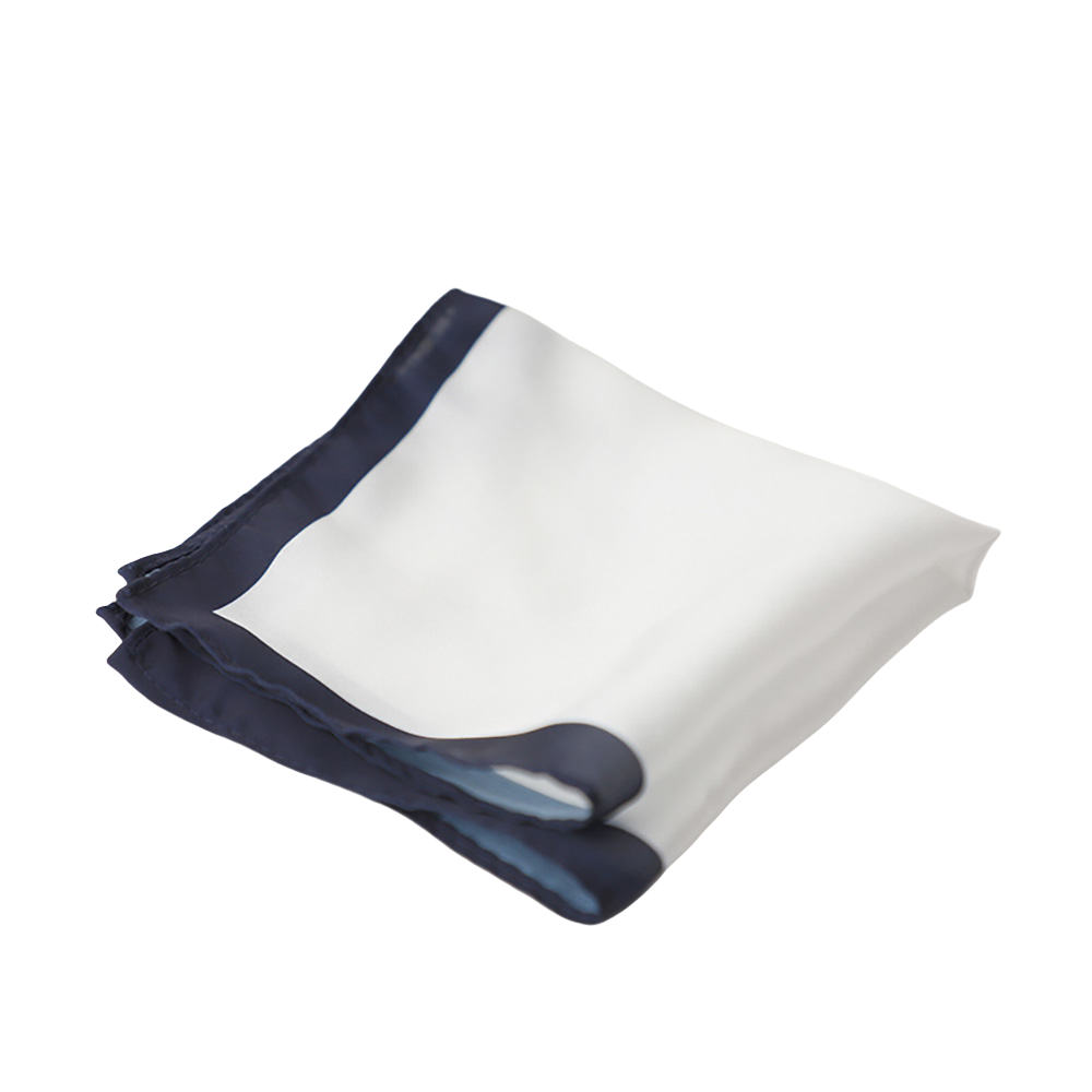 Hoofddeksels Koreaans herenpak Pochet Vintage polyester pak Hanky Kleurrand Witte borsthanddoek Zakdoek Banket