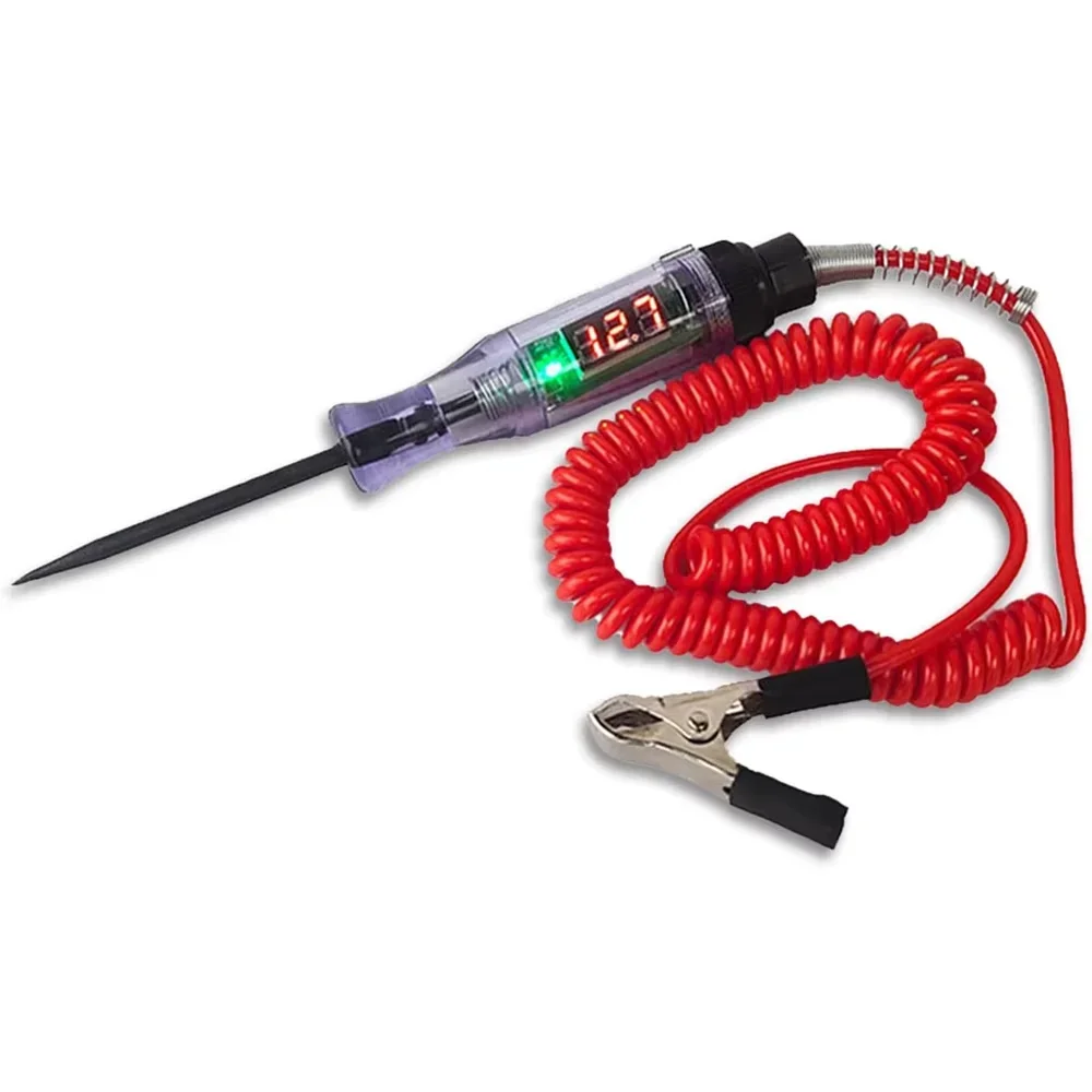 QXNY-probador de circuito automotriz, luz de prueba, 5V, 12V, 24V, 36V, 48V, 90V CC, pantalla LCD Digital, prolongación para sedán, SUV, RV, camión, césped