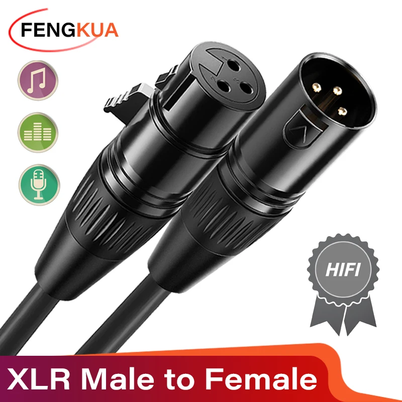 Cavo XLR a 3 pin Cavo per microfono con cannone audio maschio-femmina per amplificatore mixer Cavo audio analogico bilanciato Cavo di prolunga XLR