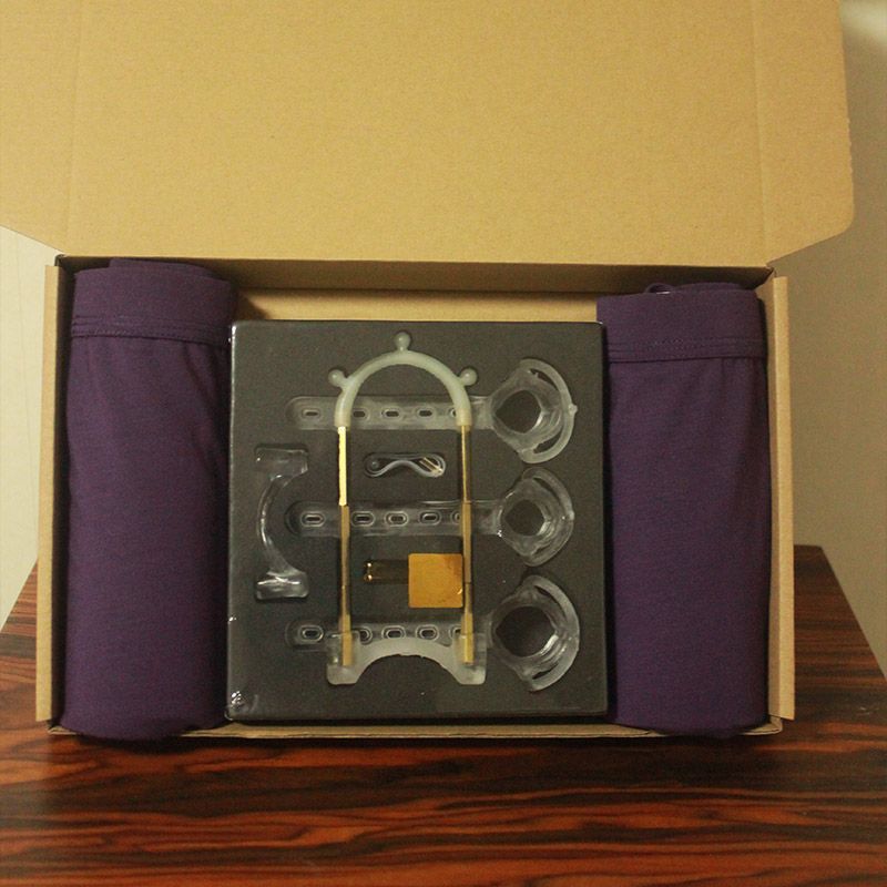 Calções de exercício de alongamento de pênis masculino conjunto de roupa interior funcional elástica de três peças justo confortável luz luxo