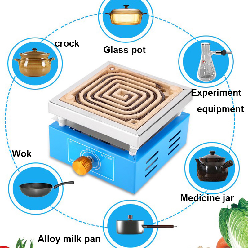 Mini estufa eléctrica de laboratorio de cocina de 220V, termostato de horno doméstico eléctrico, cocina de leche caliente, placa caliente de viaje, calentador de cocina caliente