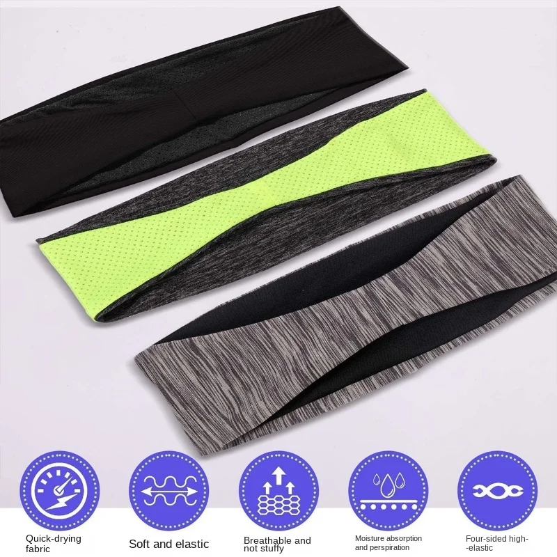 Banda para el sudor para hombres y mujeres, diademas deportivas elásticas, banda para la cabeza, diademas para Yoga, diadema, accesorios deportivos para el cabello, banda de seguridad
