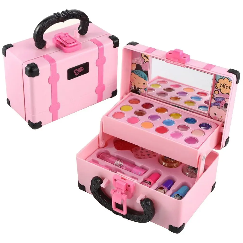 Cosmetici per trucco per bambini Scatola da gioco Trucco per principessa Giocattolo per ragazza Set da gioco Rossetto Ombretto Sicurezza Non tossico Giocattoli per bambini per ragazze