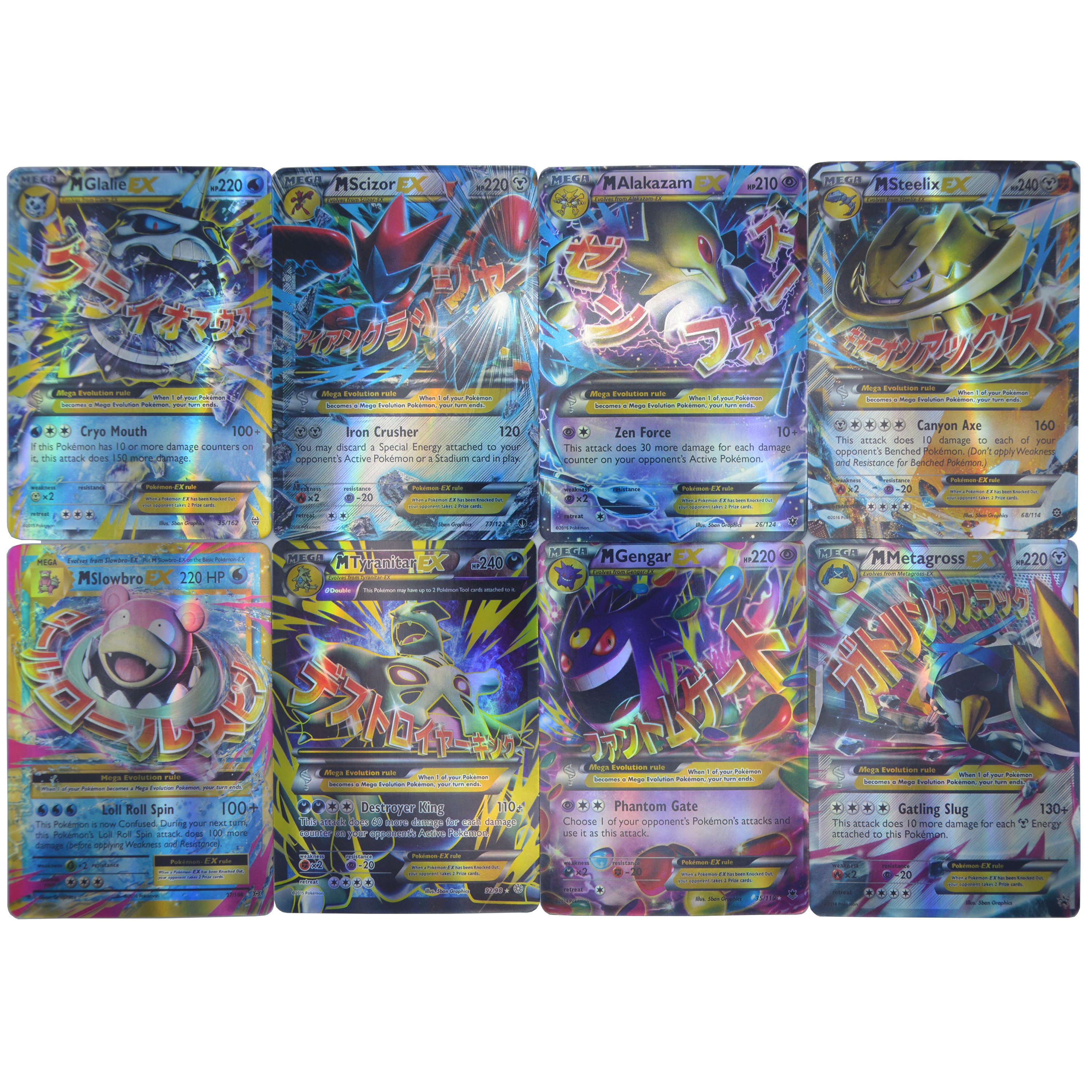 60 Stück Mega EX Pokemon Karten Box Display Englische Version Pokémon Shining Karten Spielen Spiel Sammlung Booster Kinder Spielzeug Geschenk