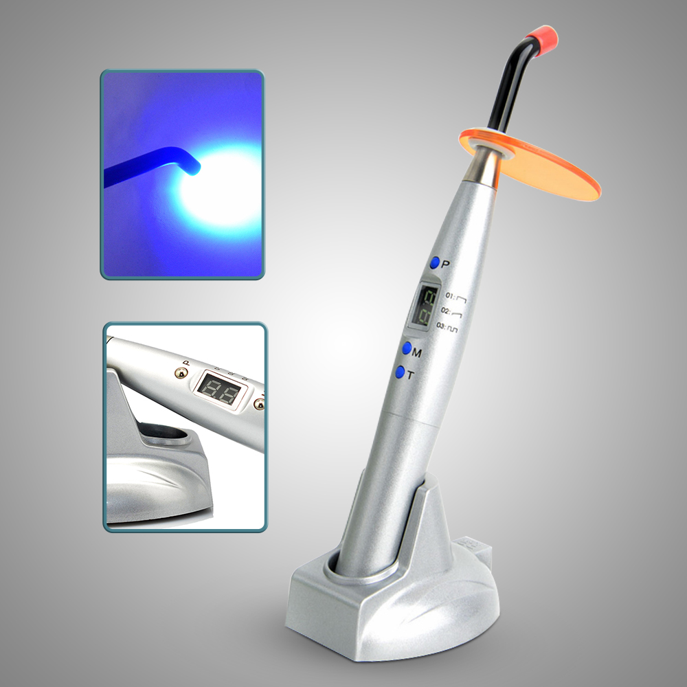 AZDENT Dental LED Curing Light Wireless Blue Ray Curing Lamp 5W≥1200mw/c㎡ Wavelength 440-480nm Solidify Dentists Instrument