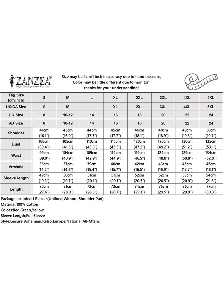 ファッション秋コート ZANZEA 女性カジュアル長袖プリント生き抜く薄いブレザー春夏綿シャツエレガントなワークブラウス