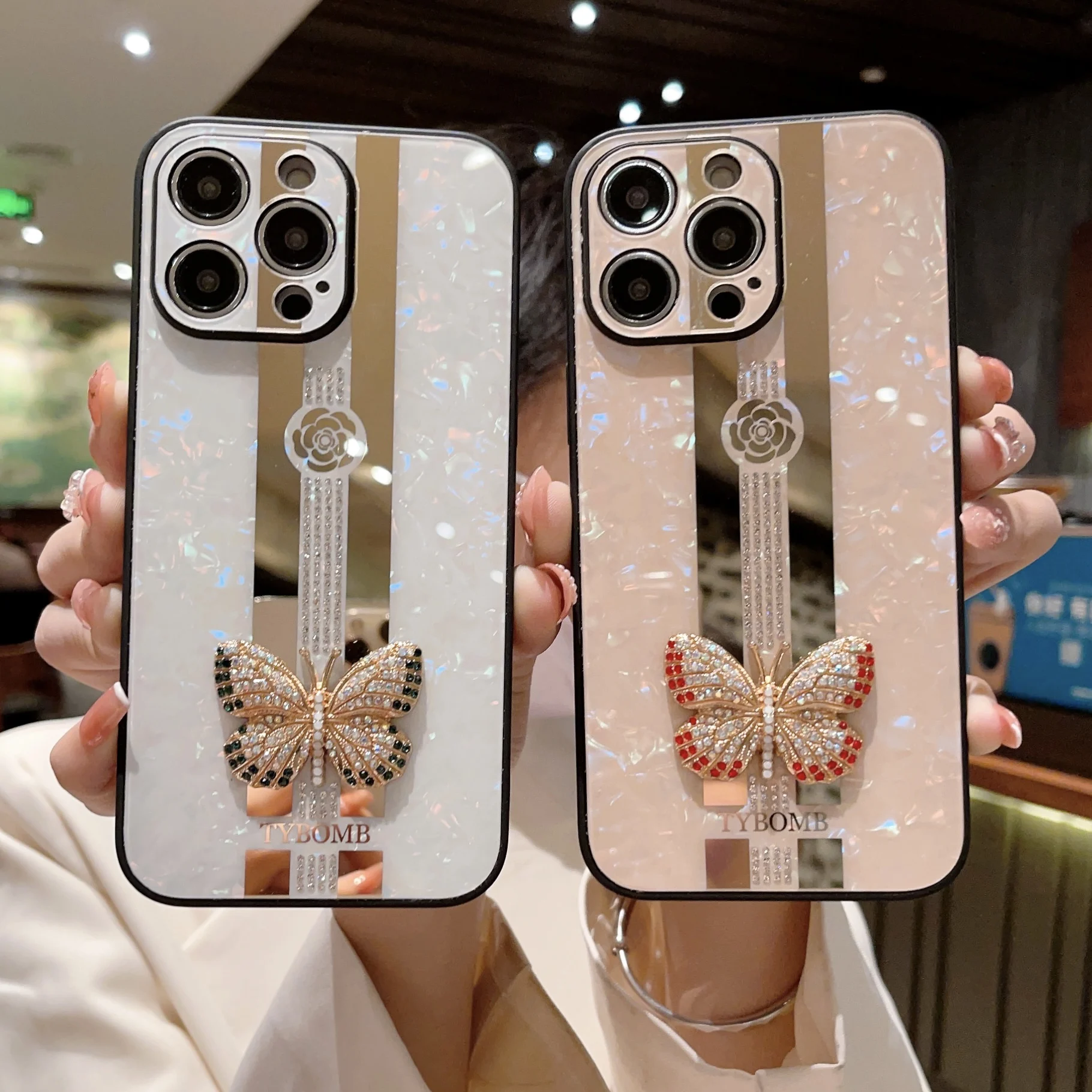 Casing Ponsel Bling Mewah Sampul Anak Perempuan 3D Casing Belakang Anti-benturan untuk iPhone 14 Pro Max 11 12 13 14 Pro Plus XS Max XR X 8 7 Plus
