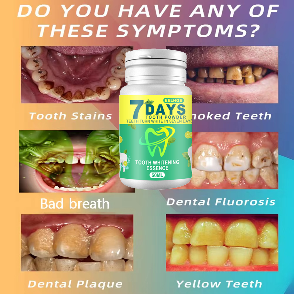 50ml ฟันไวท์เทนนิ่งผงยาสีฟันลบคราบจุลินทรีย์ทําความสะอาดสุขอนามัยช่องปาก Fresh Bad Breath ทันตกรรมฟอกสีเครื่องมือ Care