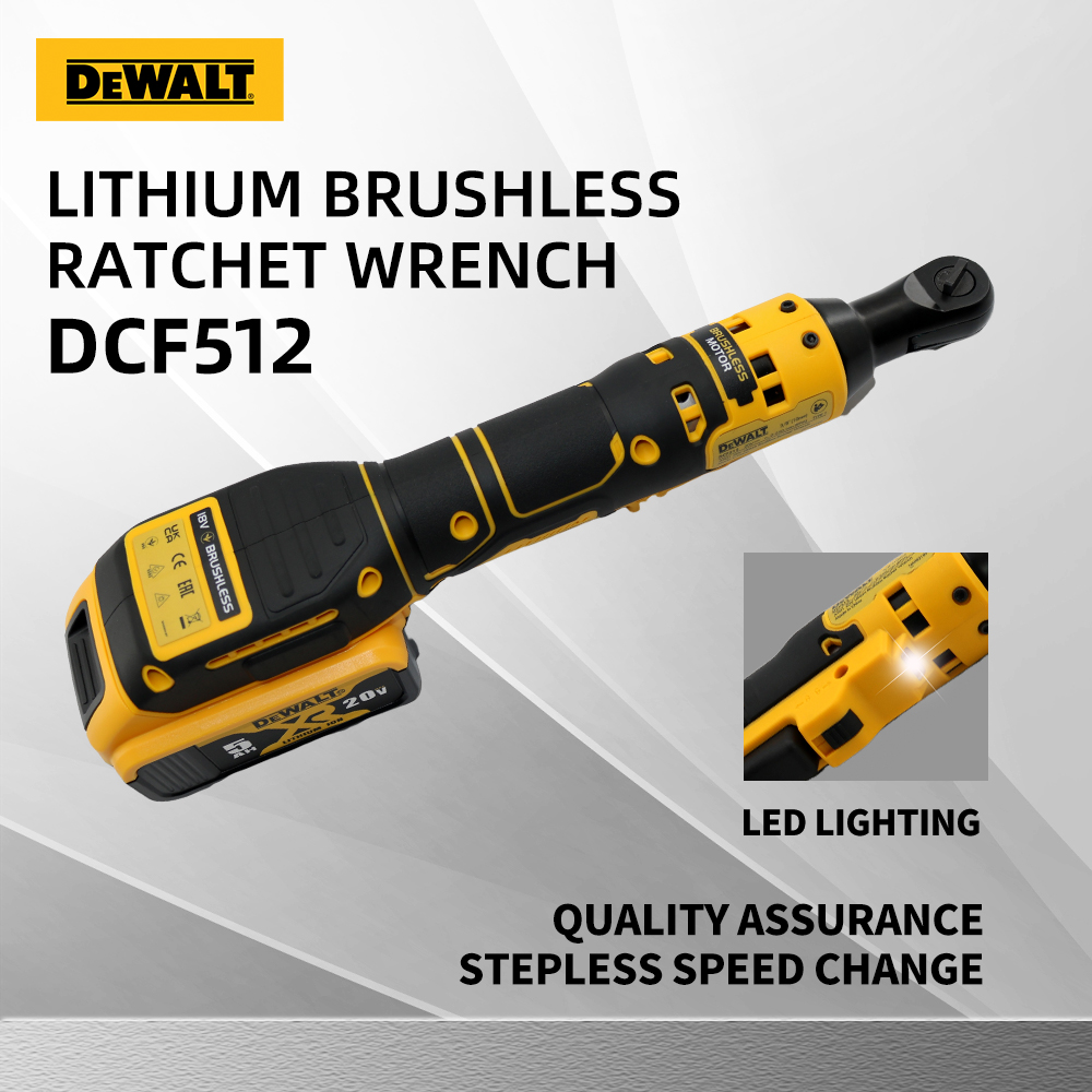 Dewalt Llave de trinquete eléctrica DCF512 20V batería controlador inalámbrico DCF512 tuerca de tornillo de extracción 3/8 "controlador herramientas eléctricas llave de impacto