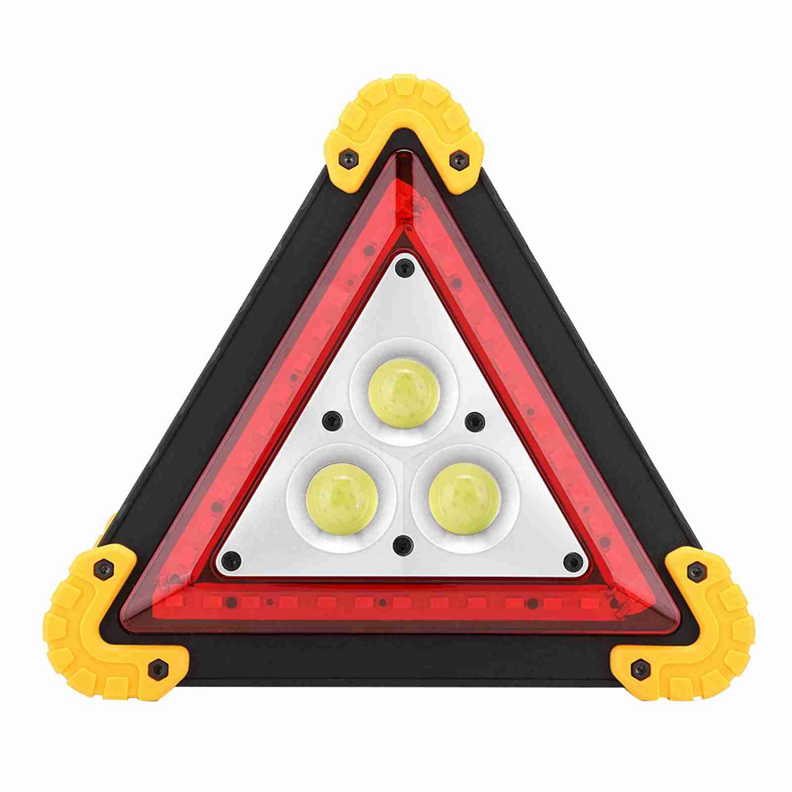 30W Multifunction Car Breakdown Emergency Safety Triangle Stop Sign with Red LED Warning Light LED Triangle Light Car Stop Sign