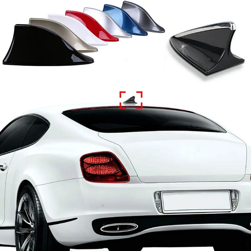 Neue Universal Carbon Look Auto Dach Top Mount Shark Fin Antenne Antenne Topper Auto Radio AM FM Antenne Signal Verstärker