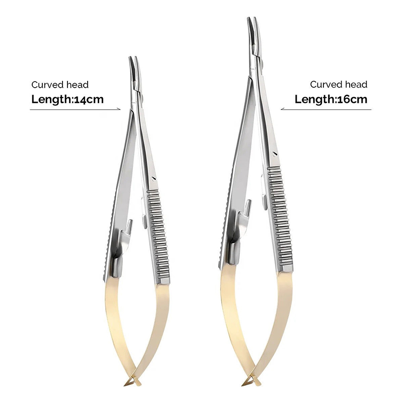 1PC 14cm/16cm Castroviejo Nadelhalter Dental Kieferorthopädische Implantat Zahnarzt Werkzeug Gerade/Gebogene Pinzette mikrochirurgie