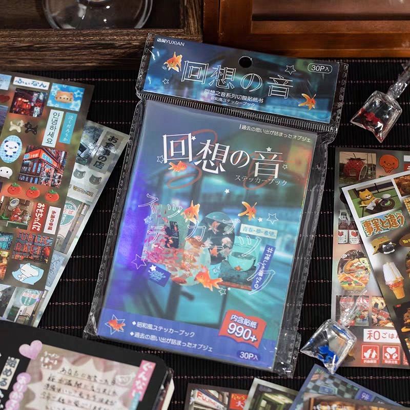 MINKYS nuevo Vintage 30 hojas/pieza pegatinas decorativas portátil diario sesión fotográfica libro de pegatinas regalo para niños papelería escolar