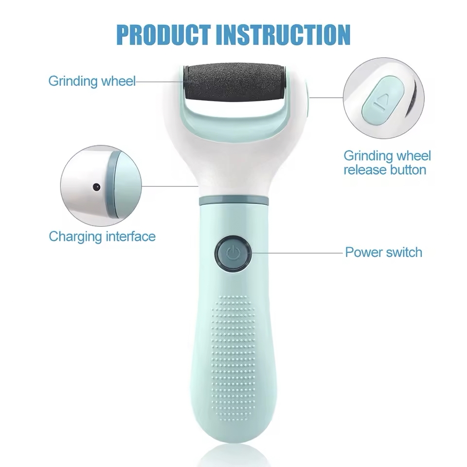 Electric Foot Callus Remover Kit, Rechargeable Waterproof Foot Scrubber File, Professional Pedicure Tools kit Feet Care for Dead